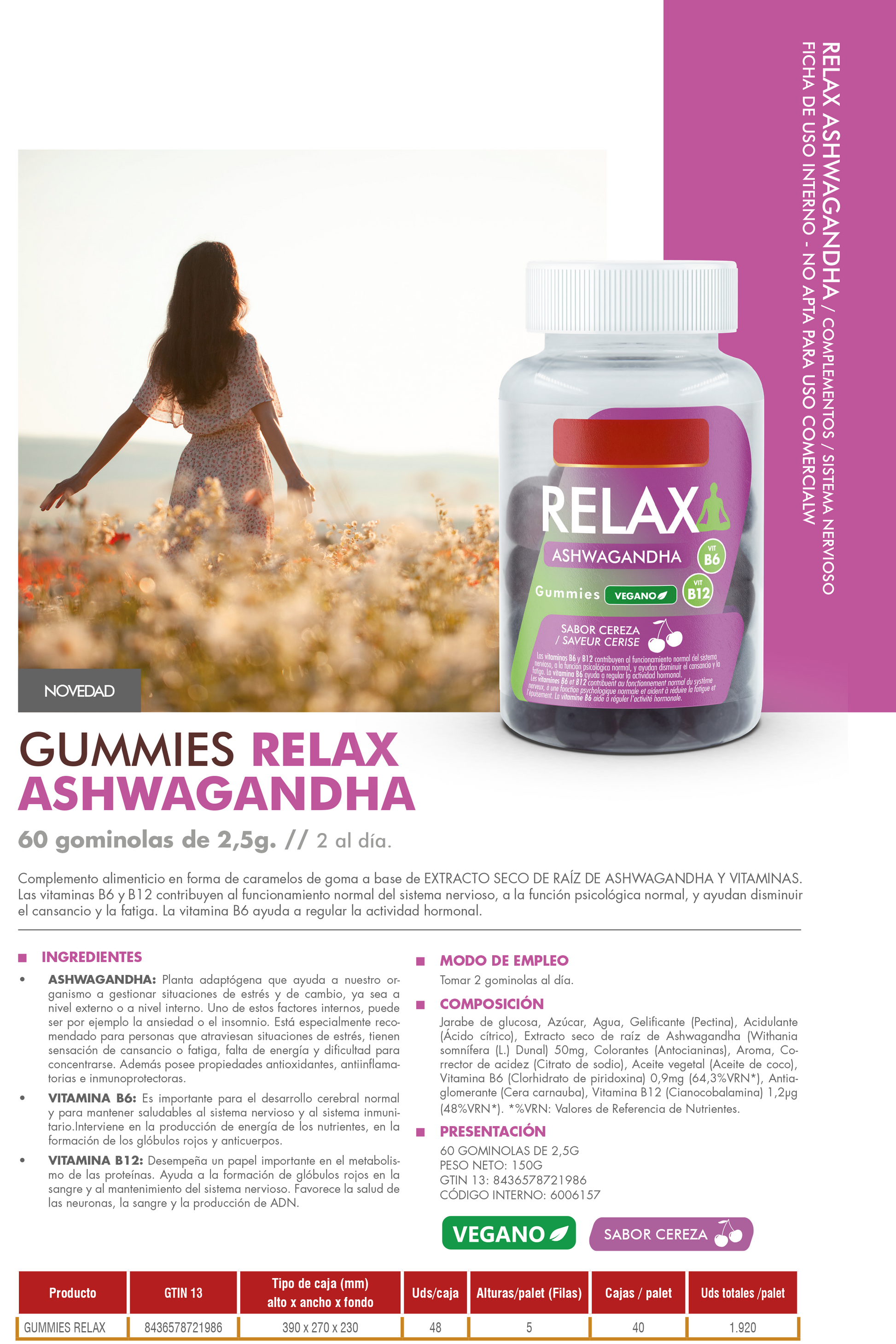 Gominolas Relax 60 Unidades | Con Melatonina, Magnesio y Extractos Naturales | Sueño Reparador y Reducción del Estrés