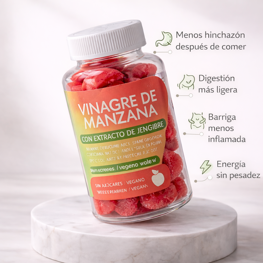 Gummies Vinagre de Manzana + Protocolo de 21 días para un vientre ligero