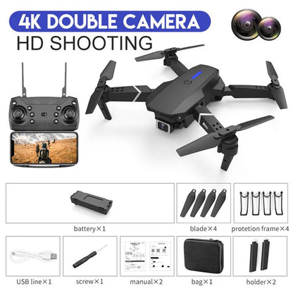 Dron con doble cámara 4K + Maletín y Bateria Gratis