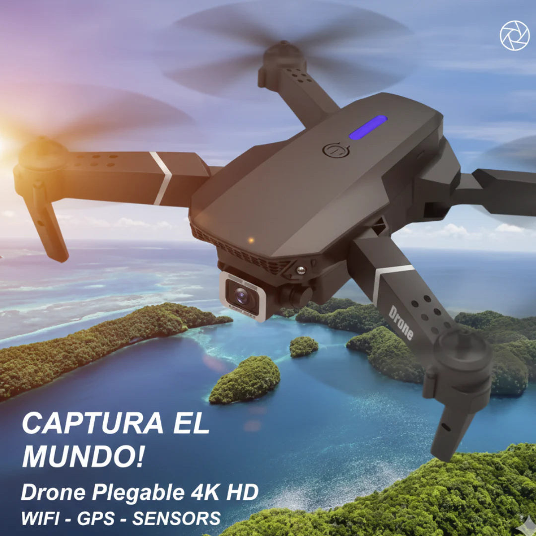 Dron con doble cámara 4K + Maletín y Bateria Gratis