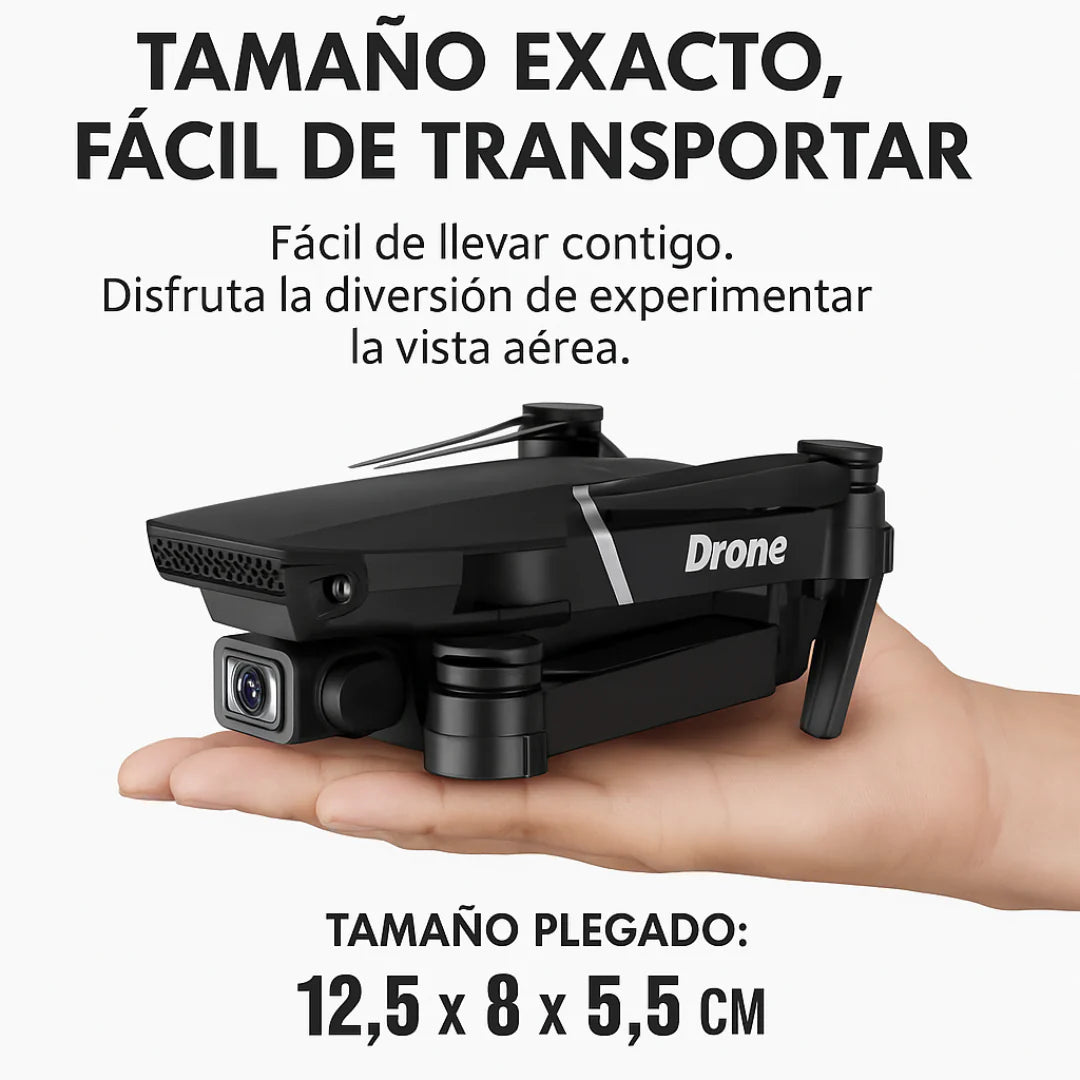 Dron con doble cámara 4K + Maletín y Bateria Gratis